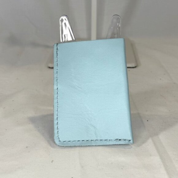 Portland Leather, Light Blue Slim Card Case / Wallet, BNNU - Picture 2 of 5